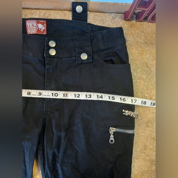 US Rodeo Black Pants Size 5/6 - Picture 11 of 13